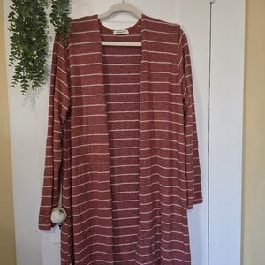 Ginger G Red and White Striped Top